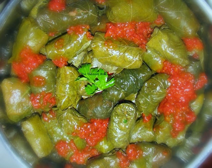 Stuffed vine leaves with meat The Seaman Mom