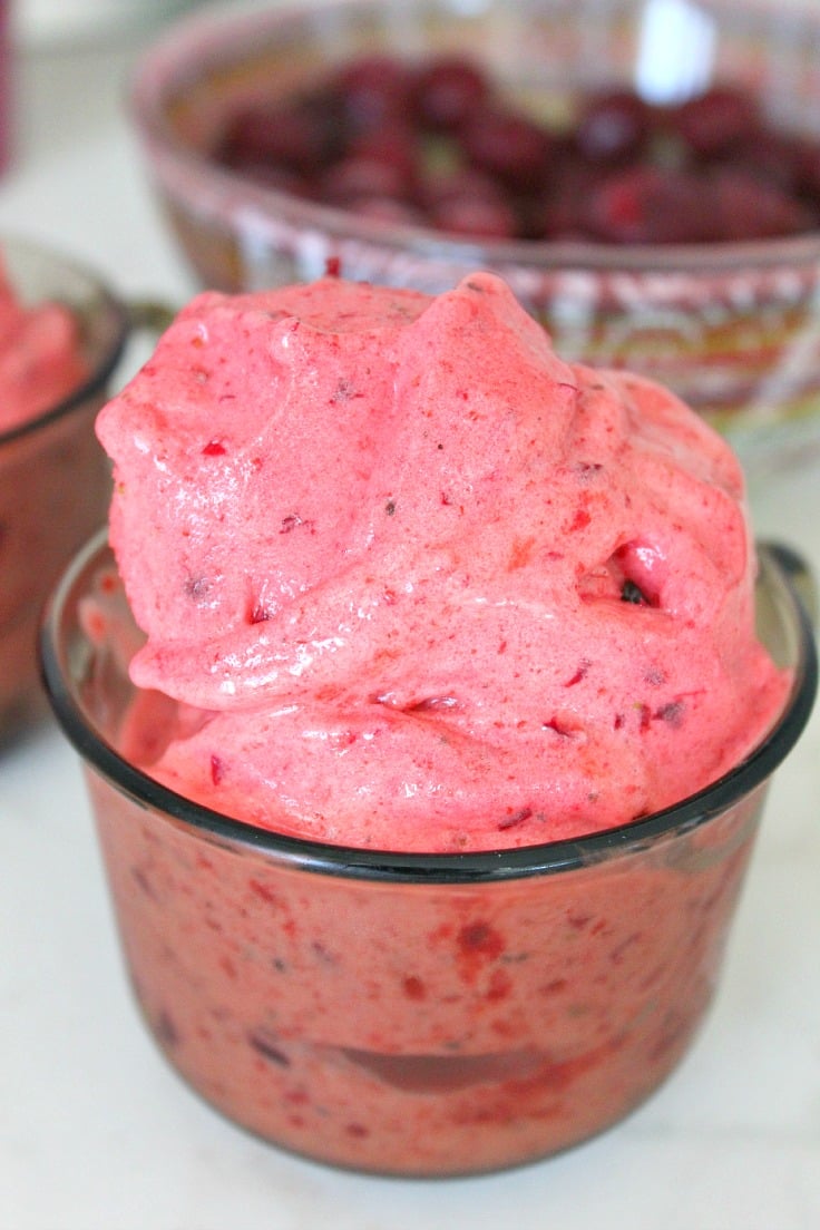 5 Minutes Dairy Free Ice Cream with frozen fruit