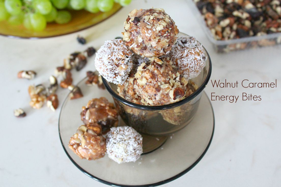 Easy energy bites with walnuts & caramel The Seaman Mom