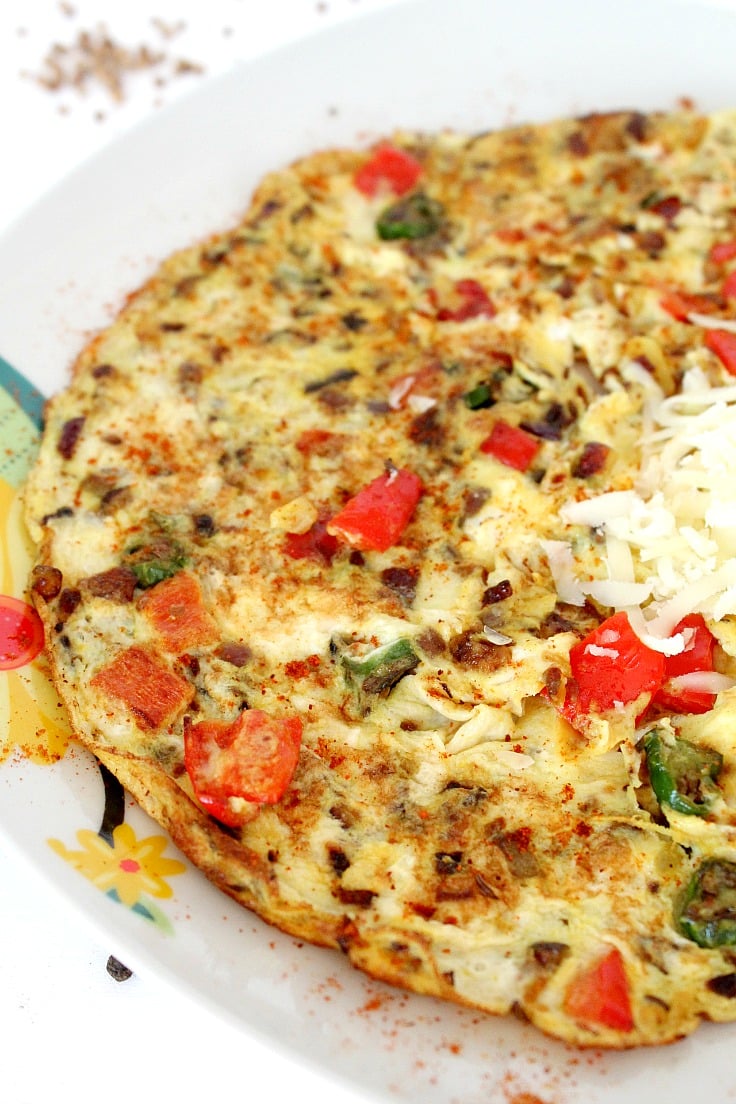 Indian Spiced Omelette breakfast recipe