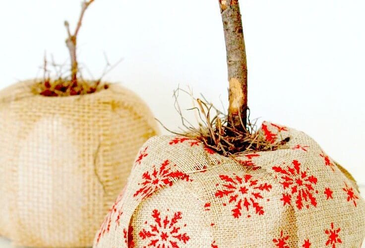 DIY Burlap Pumpkins