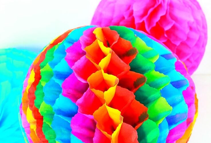 DIY Honeycomb Pom Poms