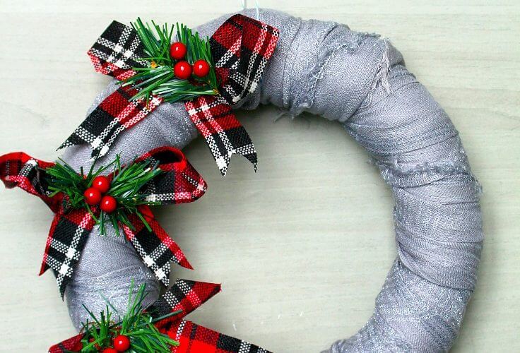 Scarf Christmas Wreath