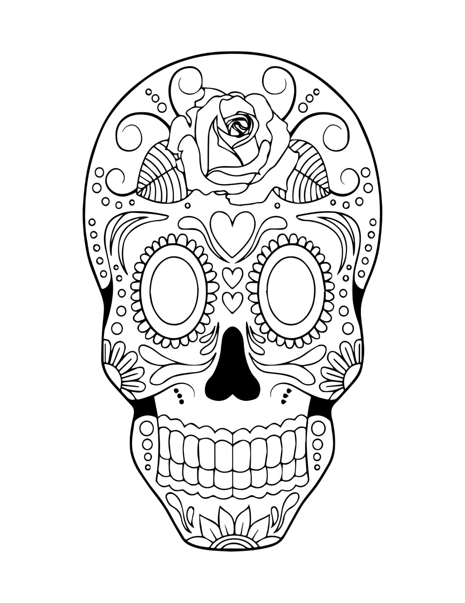 dia de los muertos coloring pages