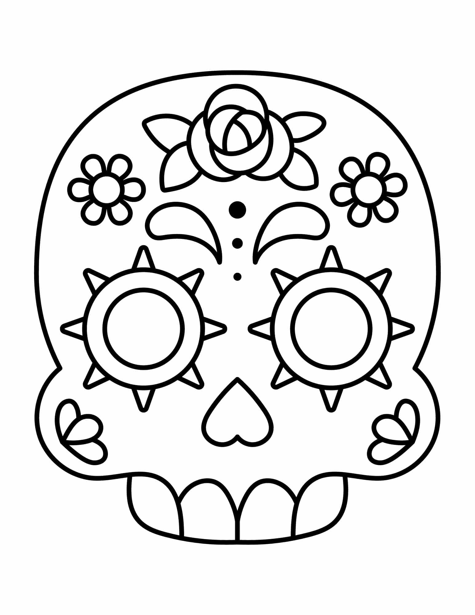 coloring pages dia de los muertos