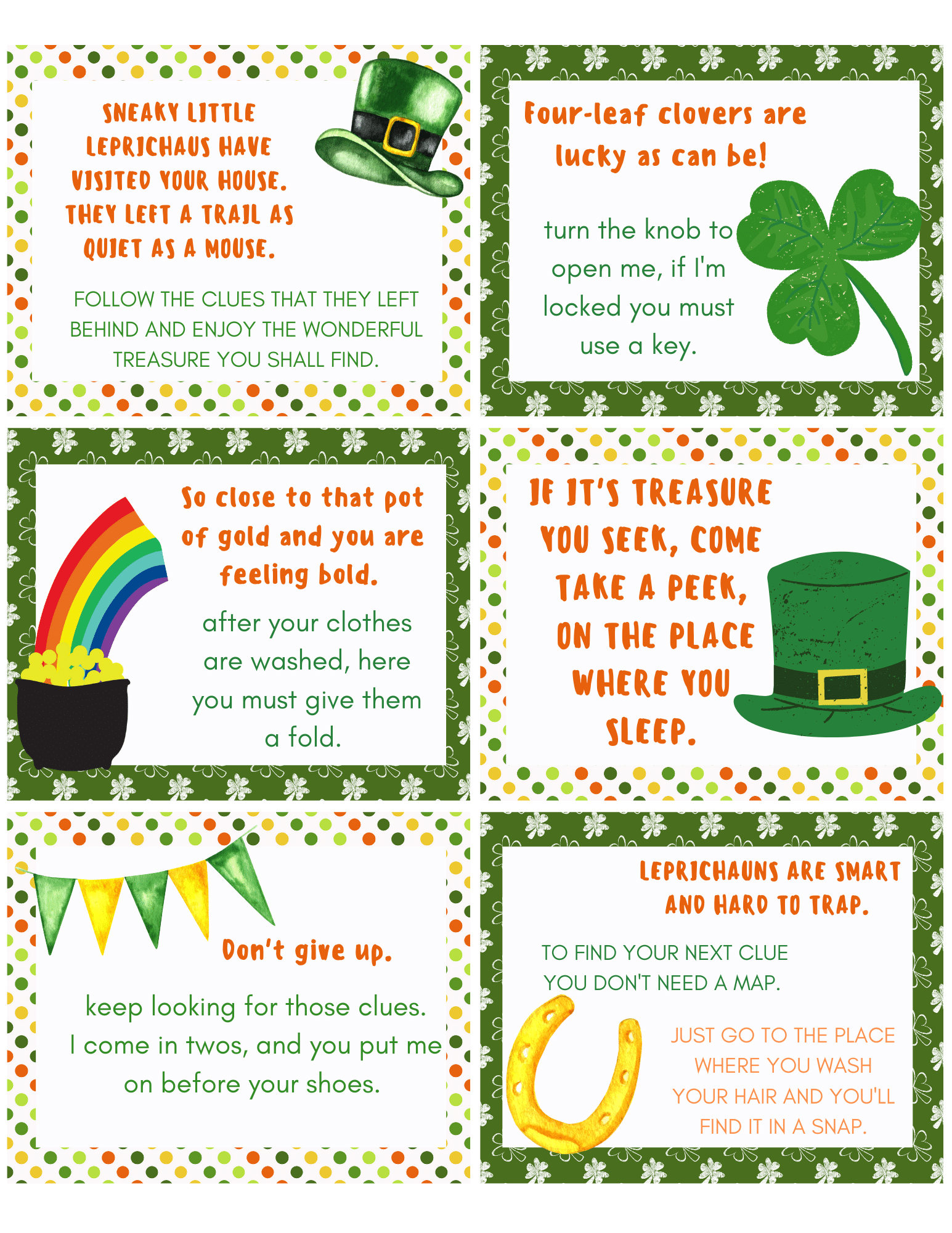 st patrick s day treasure hunt printables easy peasy creative ideas