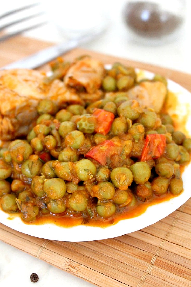 Pea and chicken stew