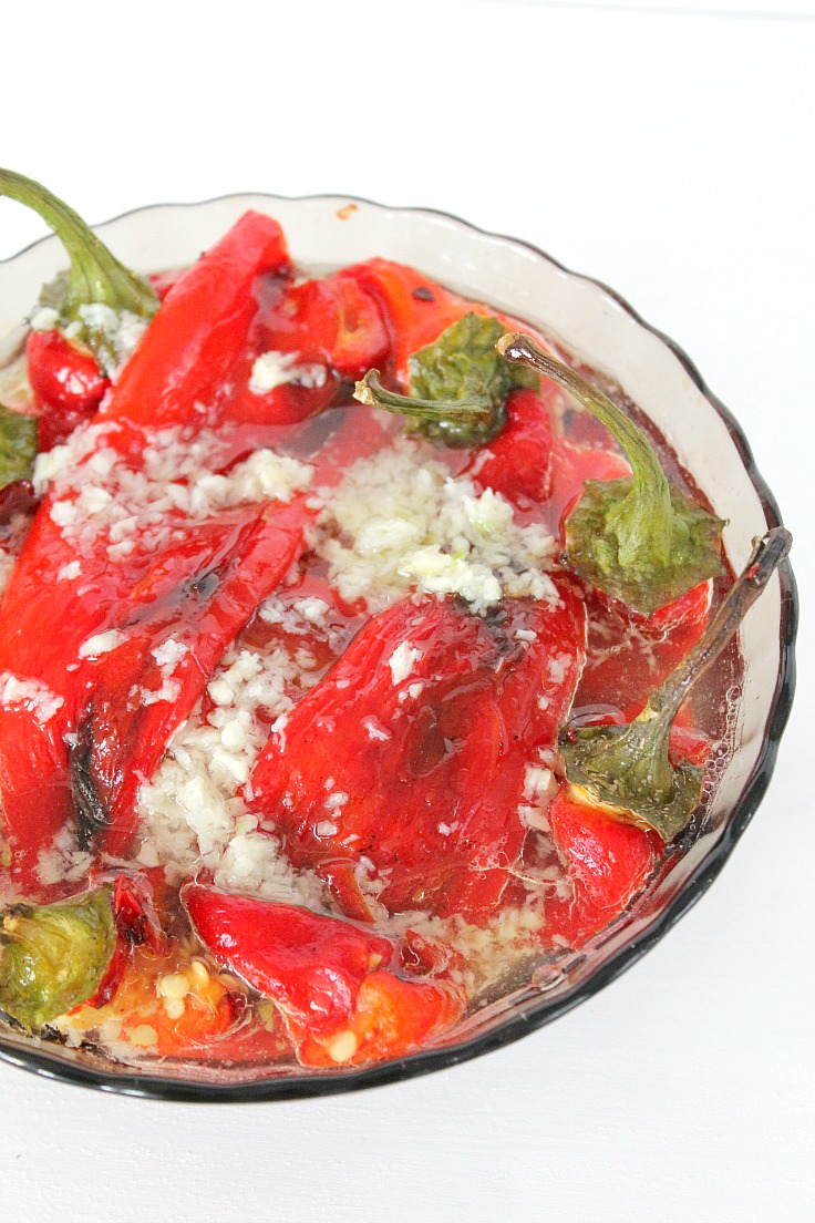 Roasted long sweet peppers salad recipe