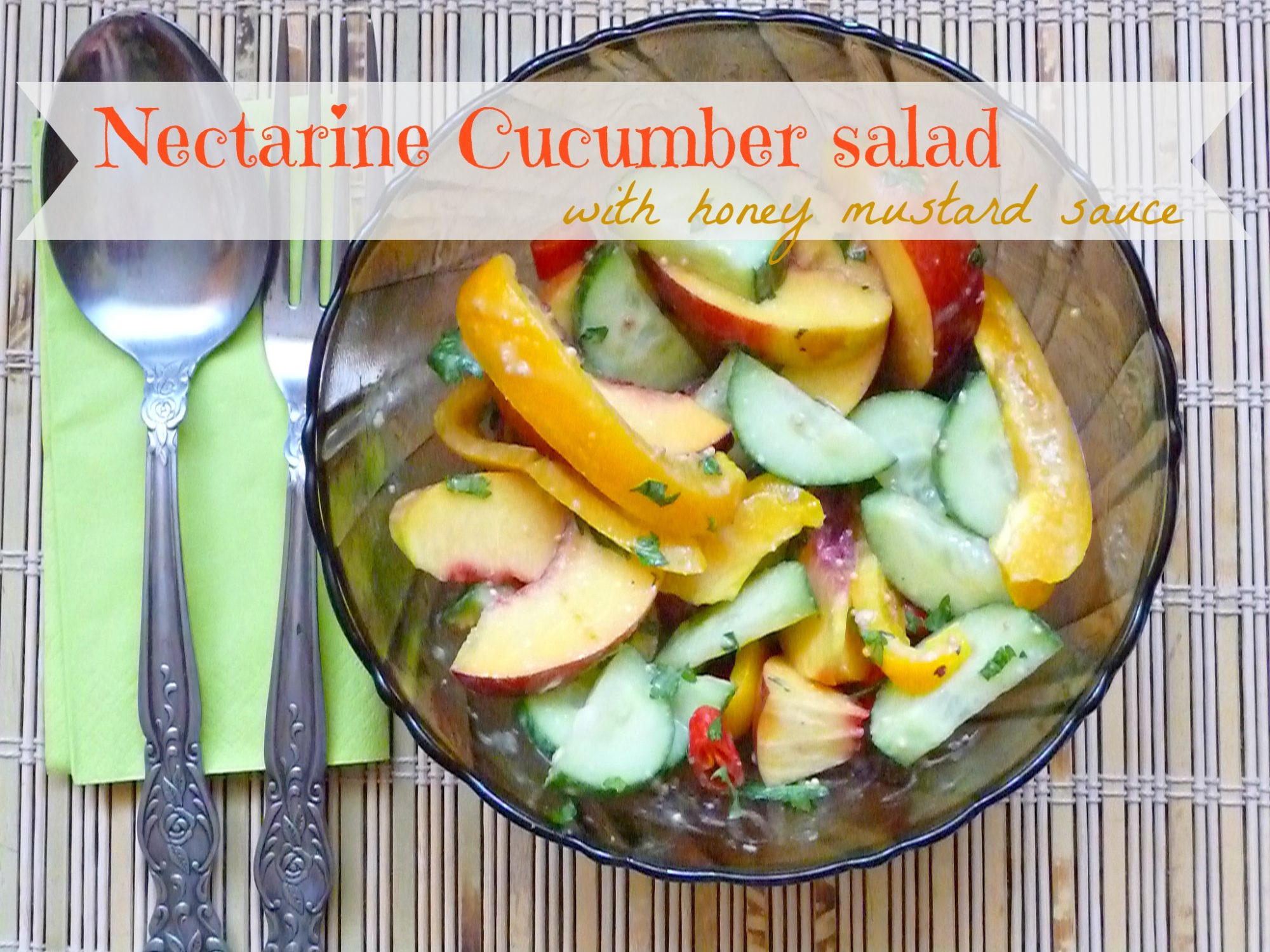 Nectarine cucumber salad
