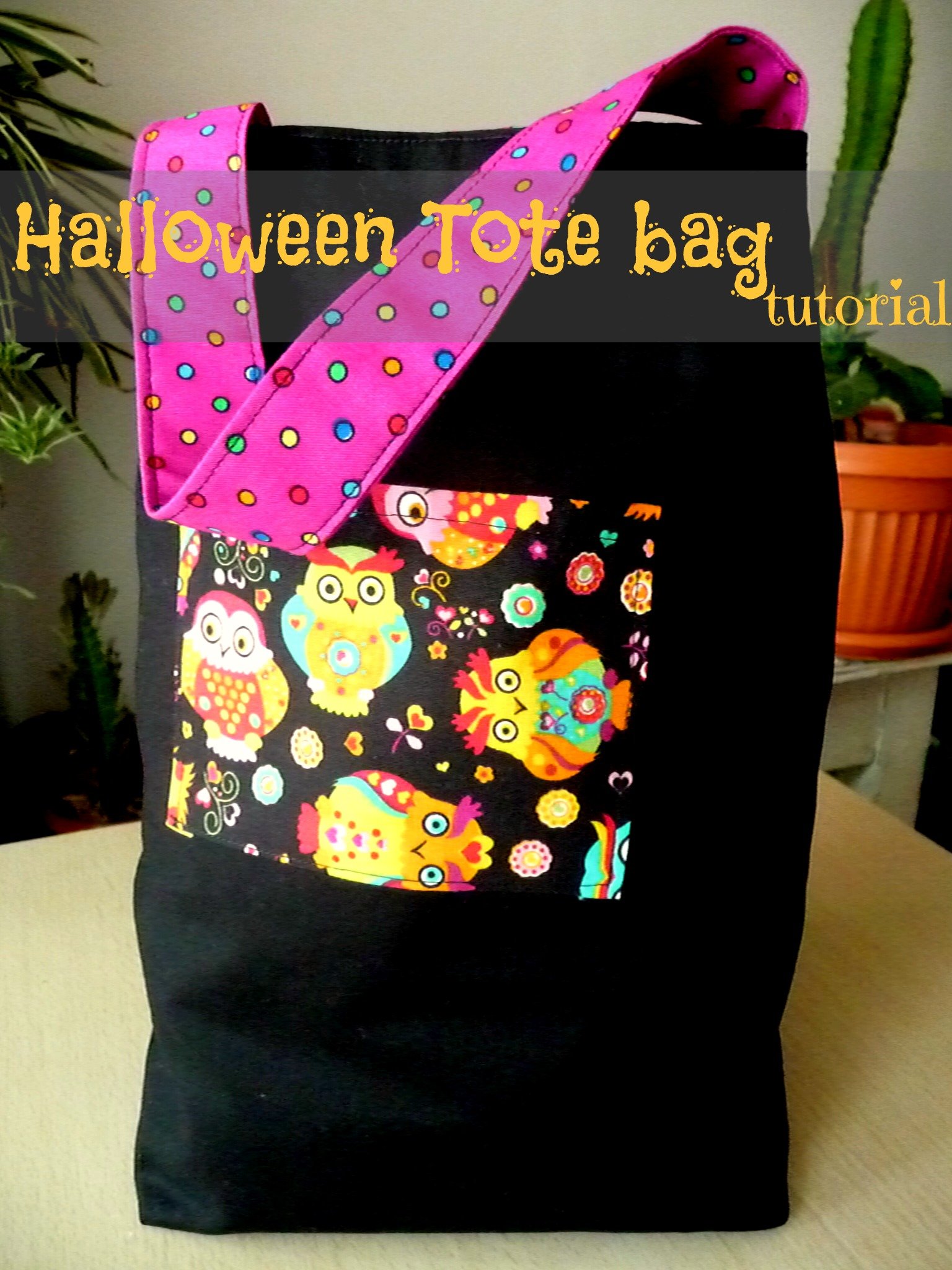 Halloween Tote Bag Easy Beginners Sewing Tutorial