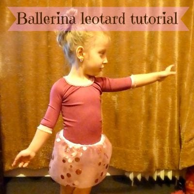 Gift ideas for kids with a ballerina leotard sewing tutorial