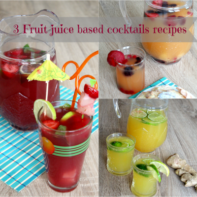 Refreshing Fruit juice based cocktails