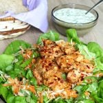 Carrots salad with spicy chicken