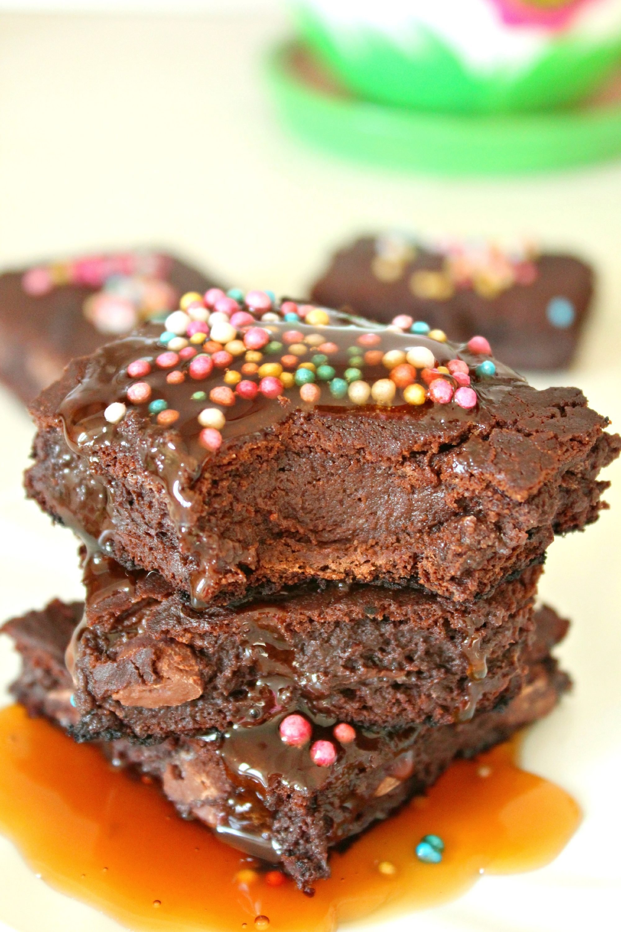 Yogurt Brownie Recipe With Caramel & Chocolate Chips