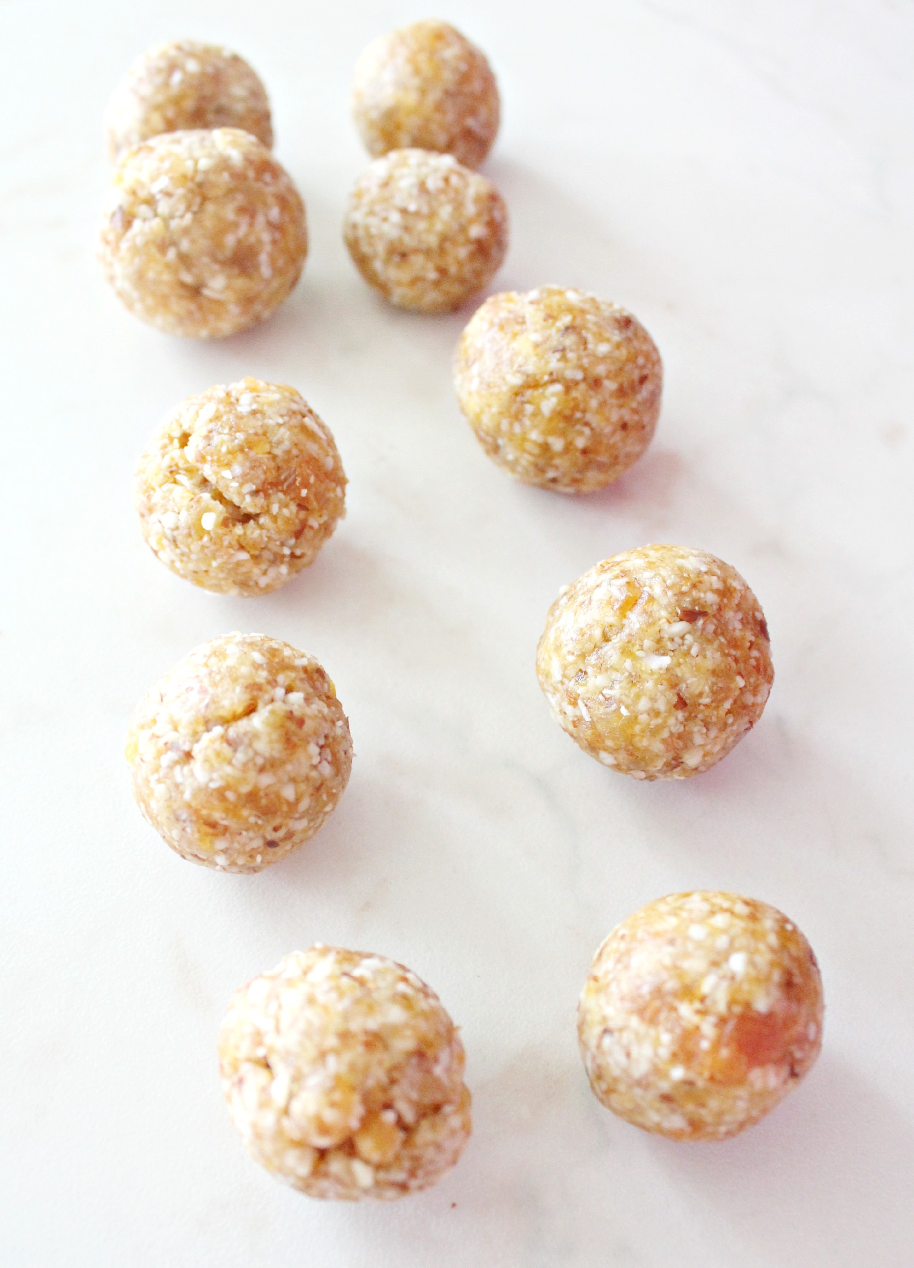 Almond apricot energy balls