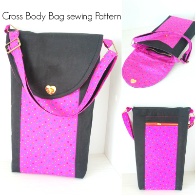 Lots of pockets Cross body bag pattern