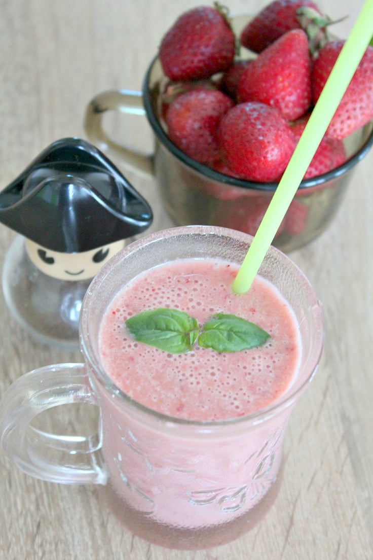 Strawberry Basil Smoothie The Seaman Mom