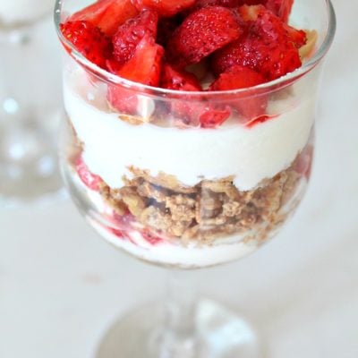 STRAWBERRY PARFAIT with cottage cheese