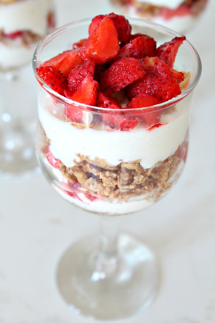 STRAWBERRY PARFAIT with cottage cheese