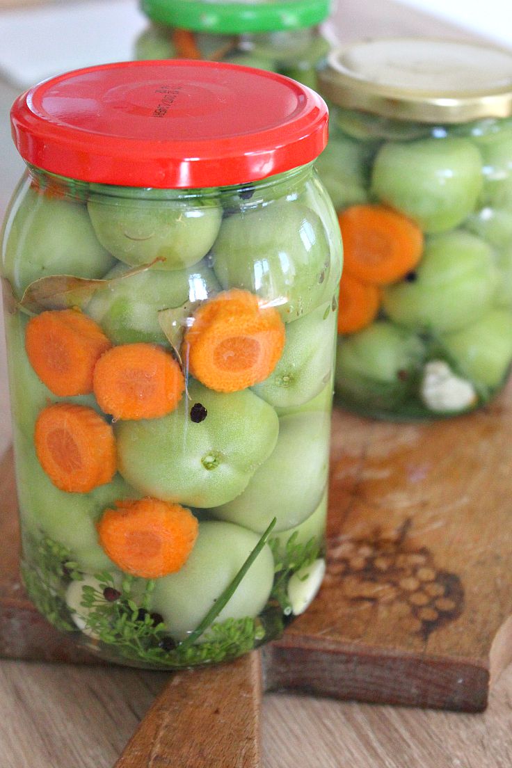 Quick Pickled Green Tomatoes - Plant-Based on a Budget