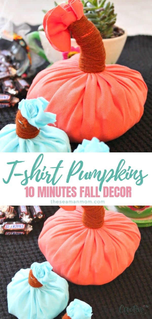 DIY fabric pumpkins