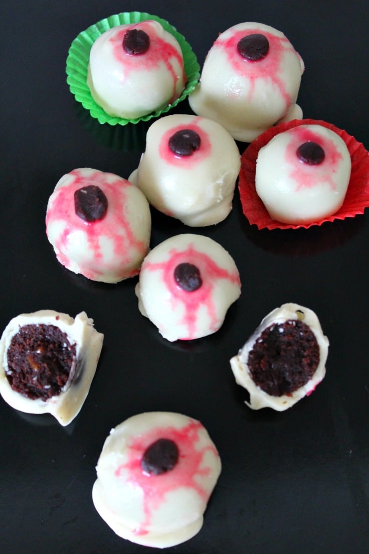 Red Velvet cake eyeballs recipe