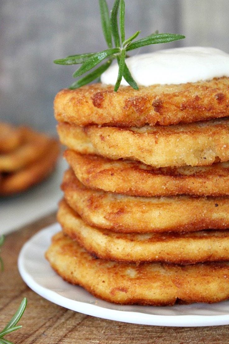 Potato pancakes from mashed potatoes