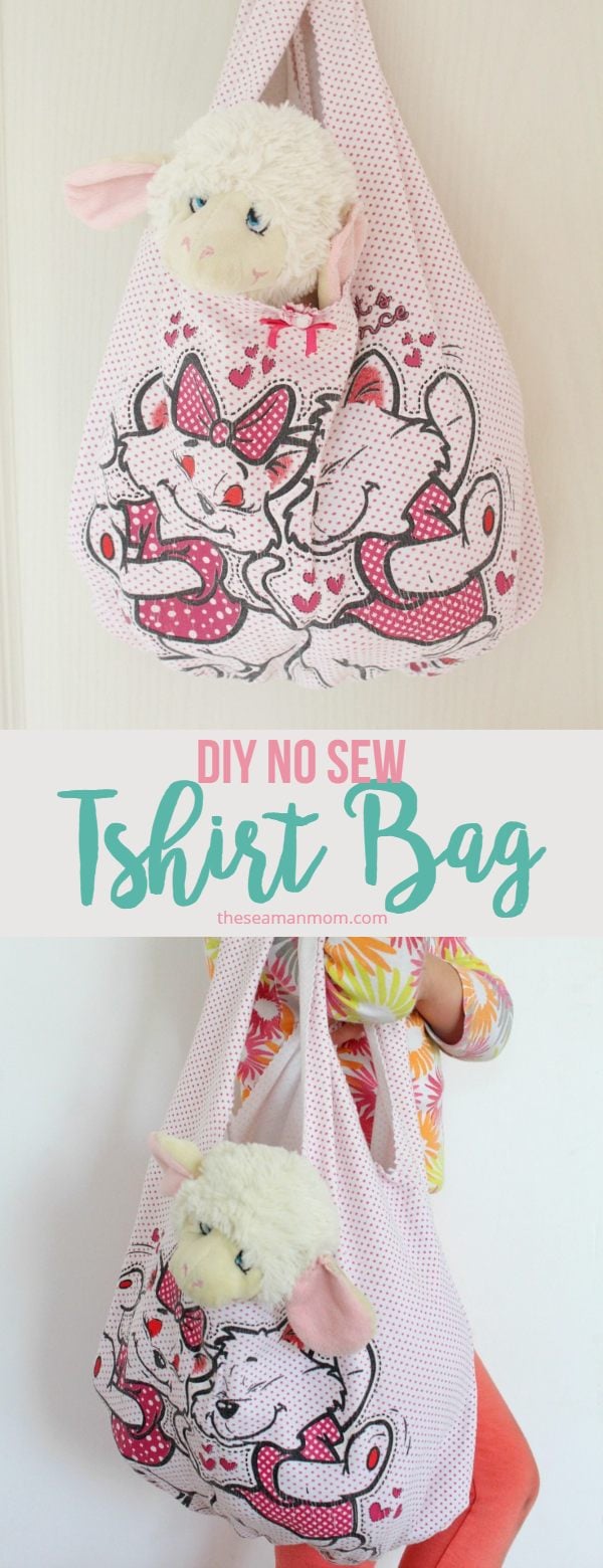 DIY Upcycled T Shirt Bags | Sew and No-Sew Methods - You Make It Simple