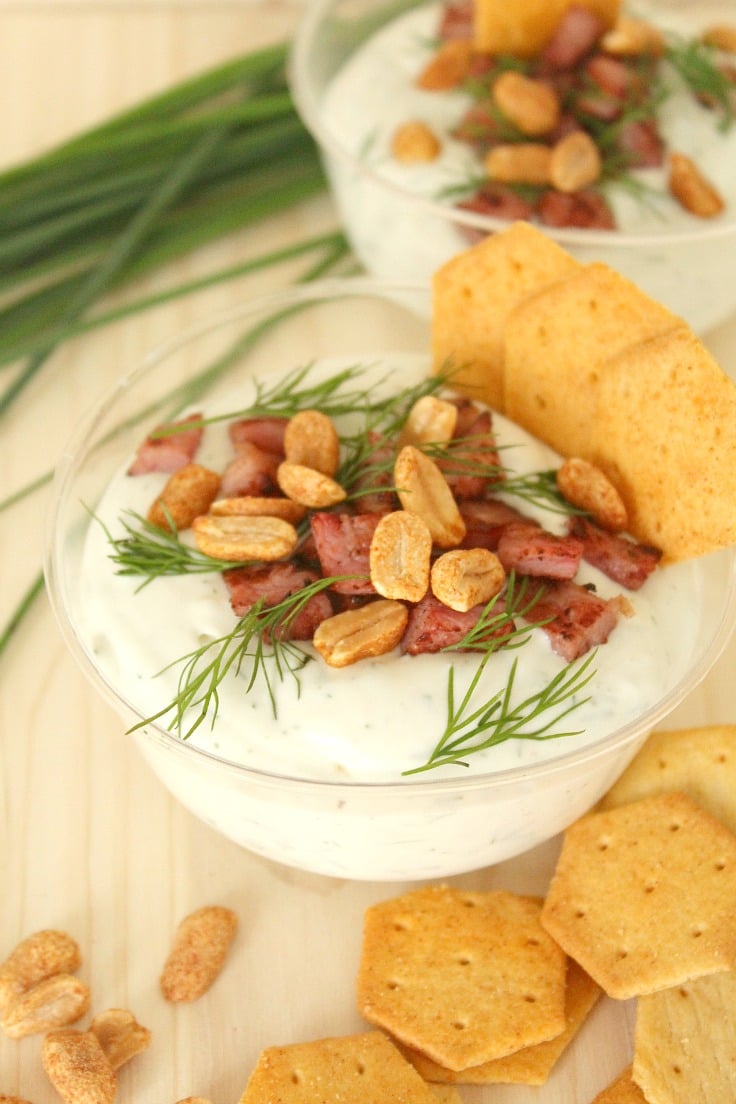 Blue cheese bacon dip appetizer