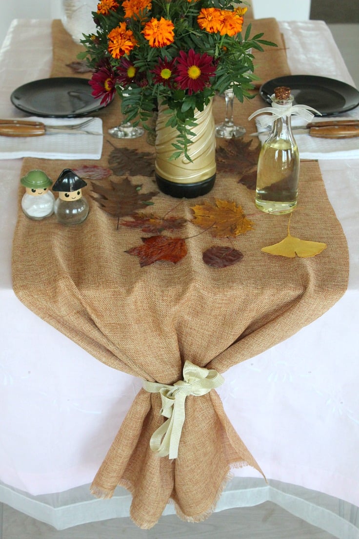 Jute Table Runner Perfect For Thanksgiving Table Settings