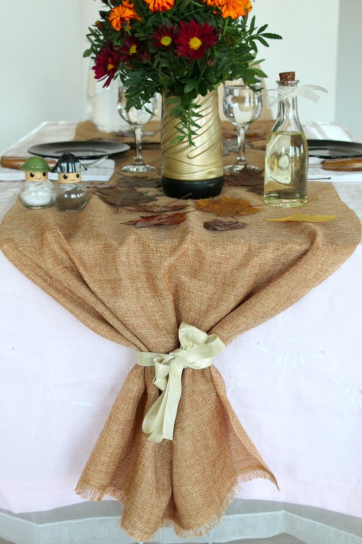 Jute Table Runner Perfect For Thanksgiving Table Settings