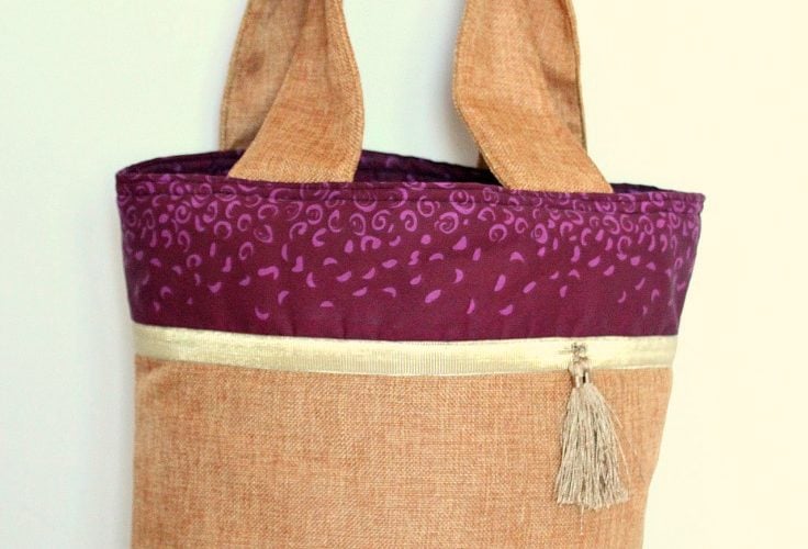 Color block tote bag tutorial