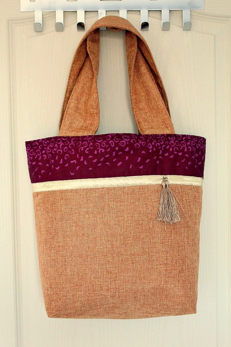 Sewing tutorial: Color block tote bag