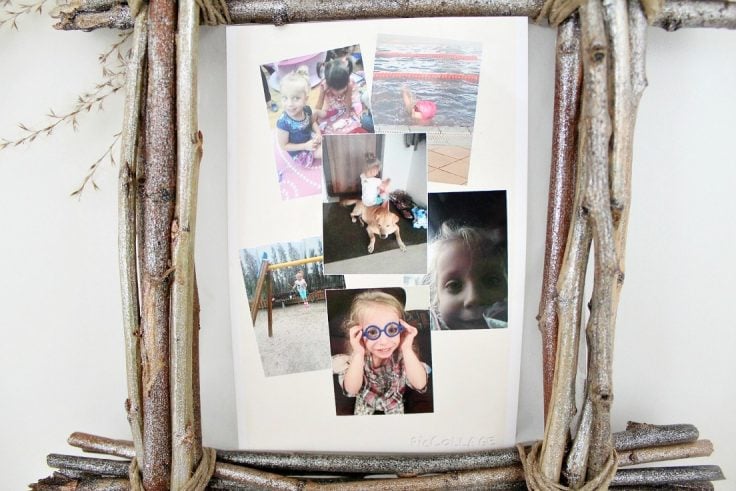 DIY rustic photo frame