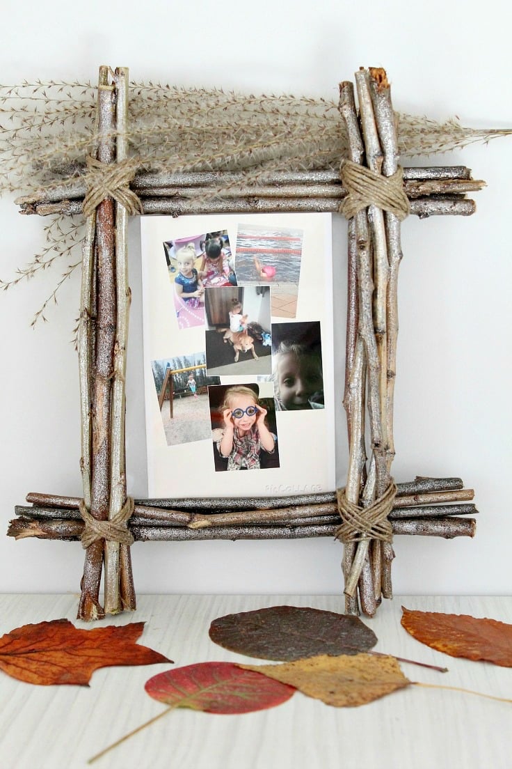 Twig Frame Rustic Home Decor - Easy Peasy Creative Ideas