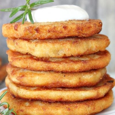 Leftover MASHED POTATO PANCAKES