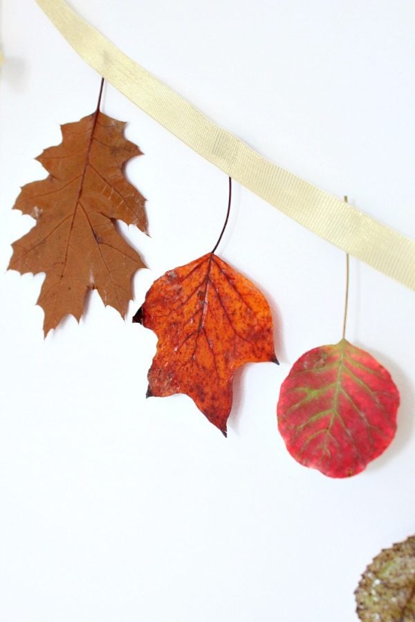 10 Minutes Fall Leaves Garland DIY - Easy Peasy Creative Ideas