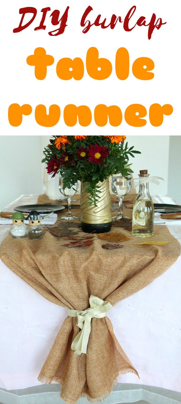 If you're looking for an affordable table runner for the upcoming entertaining season, you might wanna consider making this jute table runner! Its super easy & quick, made from burlap and ribbon.