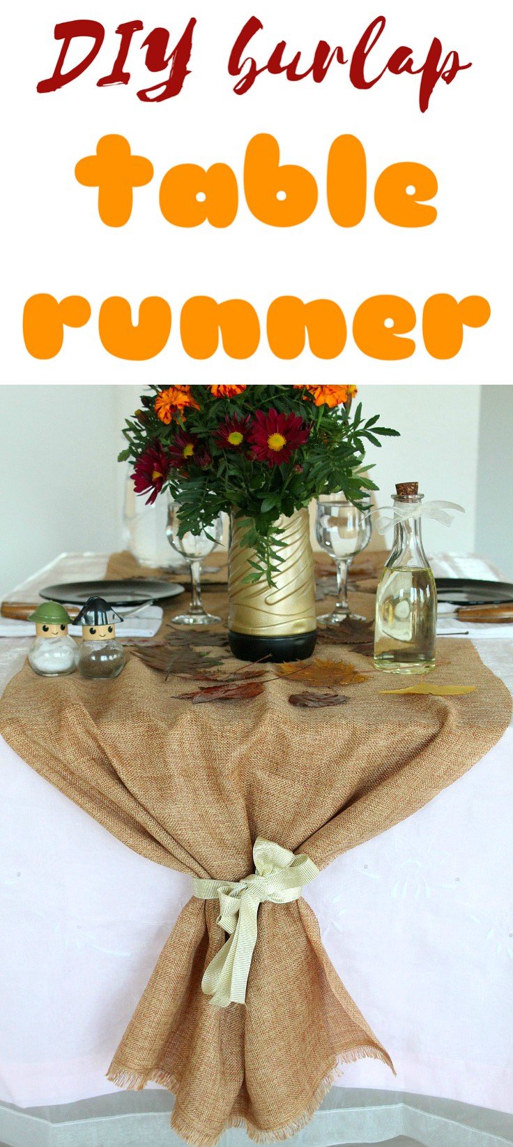 Burlap Table Runner For Table Settings Easy Peasy Creative Ideas