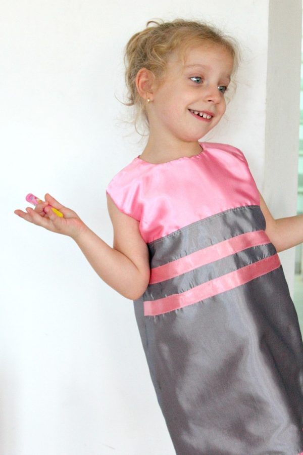 A Line Dress Pattern Sleeveless For Toddler Girls Size 4T