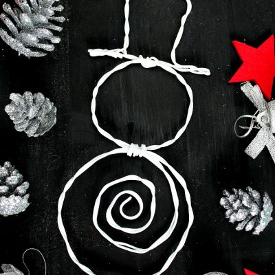 DIY wire snowman easy Christmas decoration