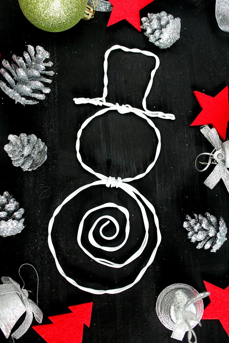 DIY wire snowman easy Christmas decoration