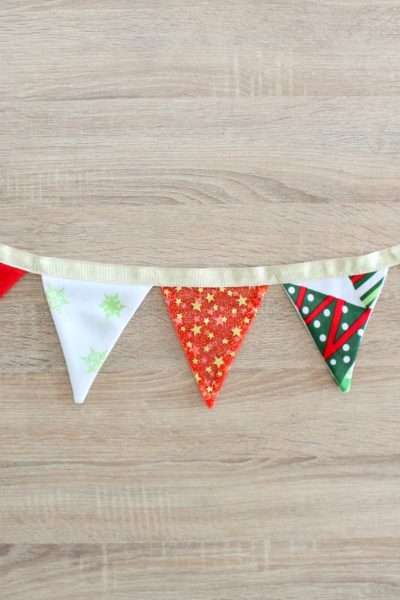 DIY Fabric Bunting Easy Sew Christmas Home Decor