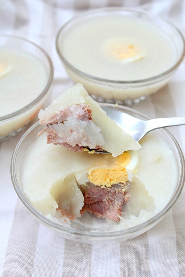 Pork Jelly Recipe with egg, garlic and carrot