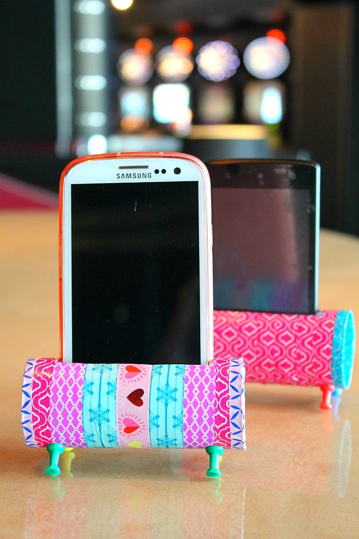 DIY Phone Holder With Toilet Paper Rolls Easy Peasy