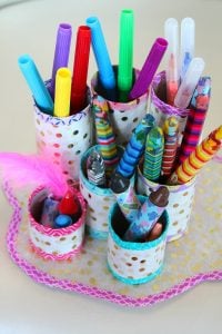 DIY Pen Organizer with Paper Tubes - Easy Peasy Creative Ideas