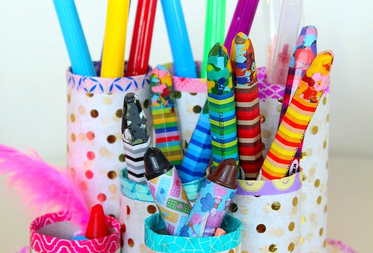 DIY Toilet paper rolls organizer