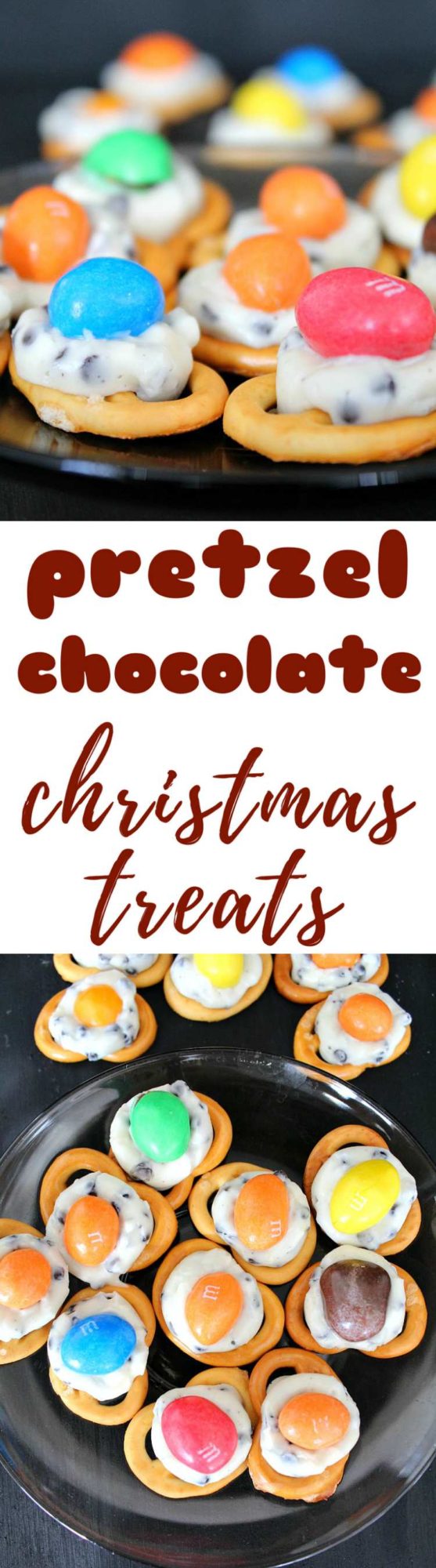 Pretzel Christmas Treats With M&M's & Hershey's Kisses