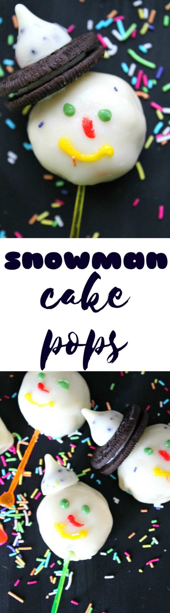 Snowman cake pops