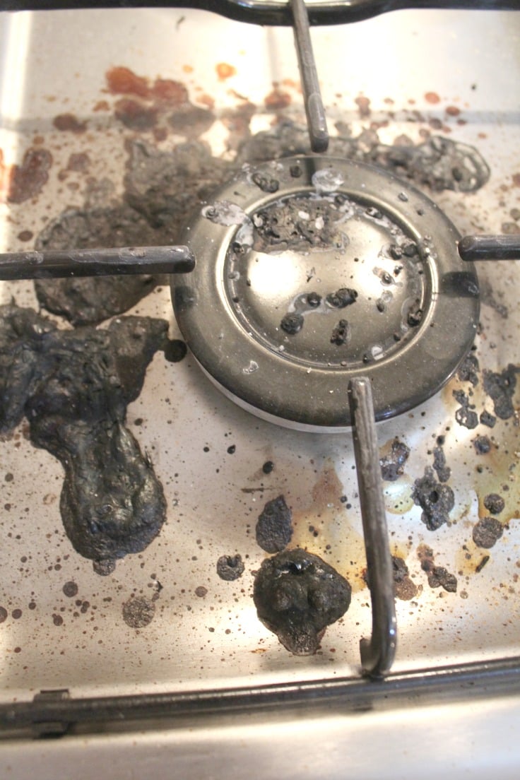 best way to clean a stove top